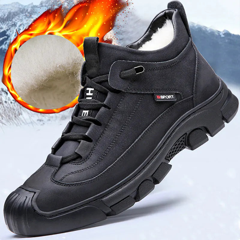 🎁[Cadou de iarnă] Pantofi pentru bărbați din piele cu căptușeală de lână artificială