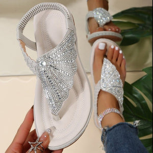 🔥2023 Sandale ortopedice pentru femei Sandale casual cu cristale Papuci de casă romane