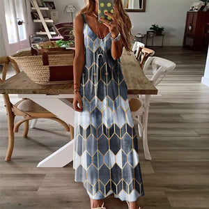 2022 Noua rochie casual de vară cu imprimeu de vară imprimat halter